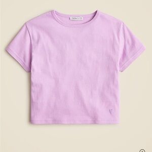 J crew muted orchid Girls' everyday T-shirt in vintage jersey